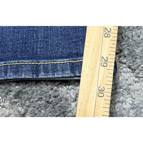 Levis The Original Mid Rise Skinny Jeans Womens 10M Blue Dark Wash Stretch Denim - Picture 7 of 9